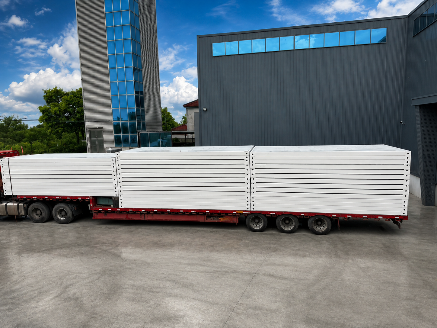 Flat Pack Container House Flat pack container house modules prepared for export delivery