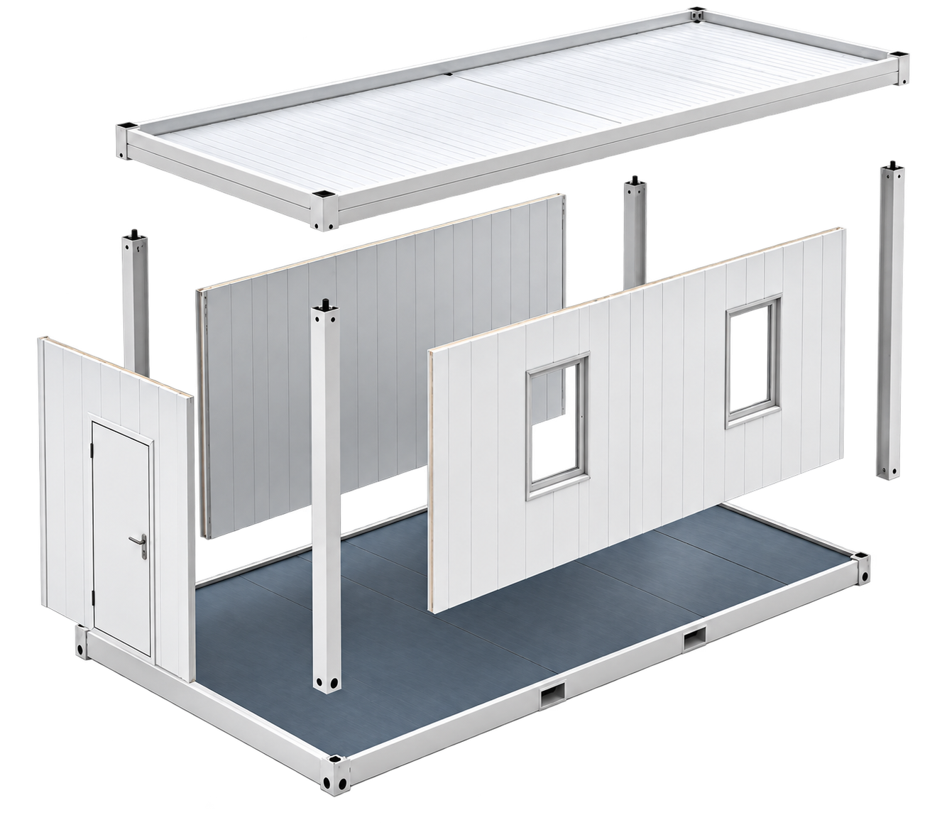 Home Flat pack container house assembly layout